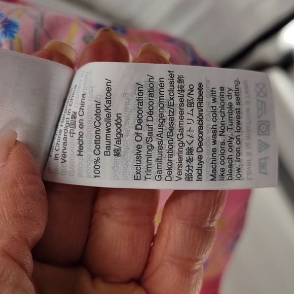 J. Crew Liberty London Fabric Cotton Pink Floral Wheat Blouse Size XXL - Picture 5 of 6